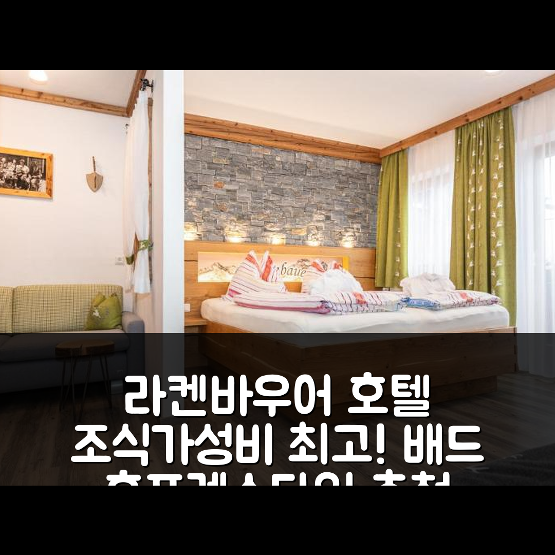 배드 호프겐스타인 숙소 여행 호텔 추천 라켄바우어 호텔 | 조식과 가성비 뛰어난 5가지 이유