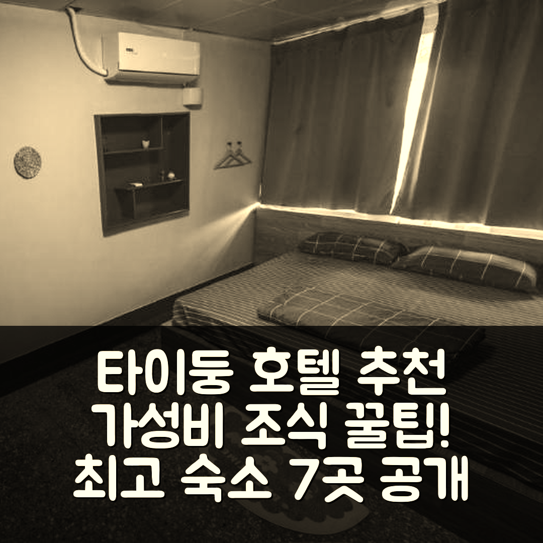 타이둥 숙소 여행 호텔 추천 스틸 띵킹 하우 투 네임 잇 | 가성비 좋은 위치와 조식 정보 7가지