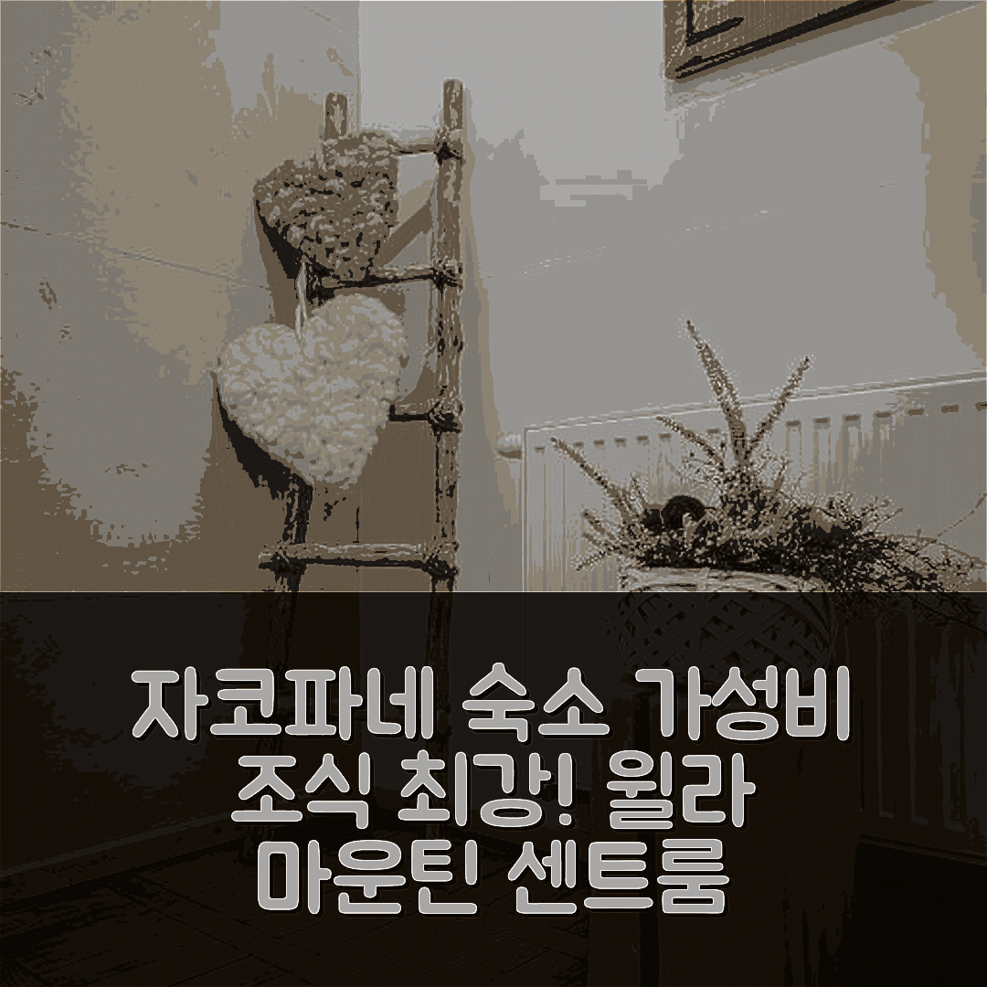 자코파네 숙소 여행 호텔 추천 윌라 마운틴 센트룸 | 가성비와 조식이 뛰어난 5가지 이유