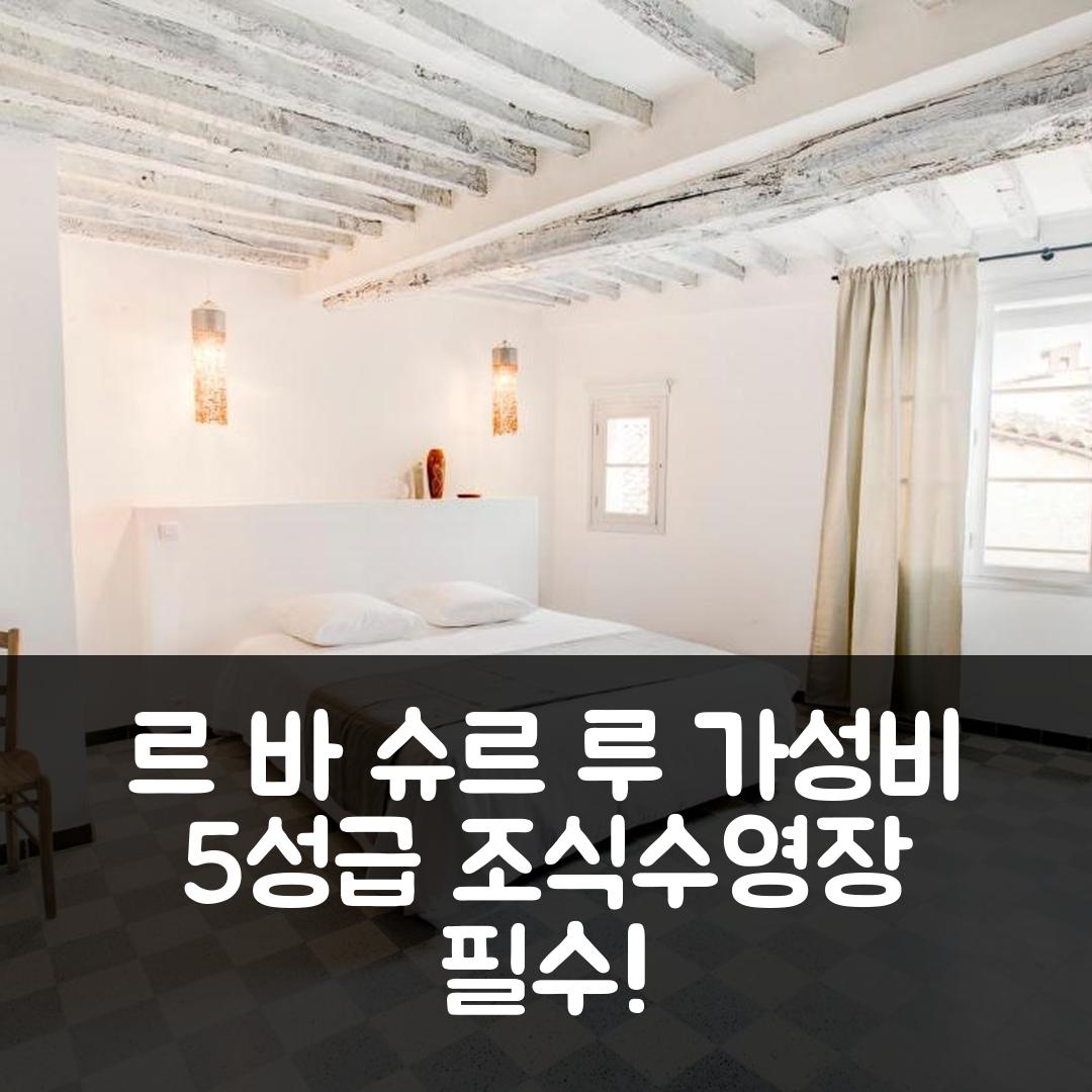 르 바 슈르 루 숙소 여행 호텔 추천 카르페 디엠 | 가성비 좋은 5성급 조식과 수영장 정보 7가지